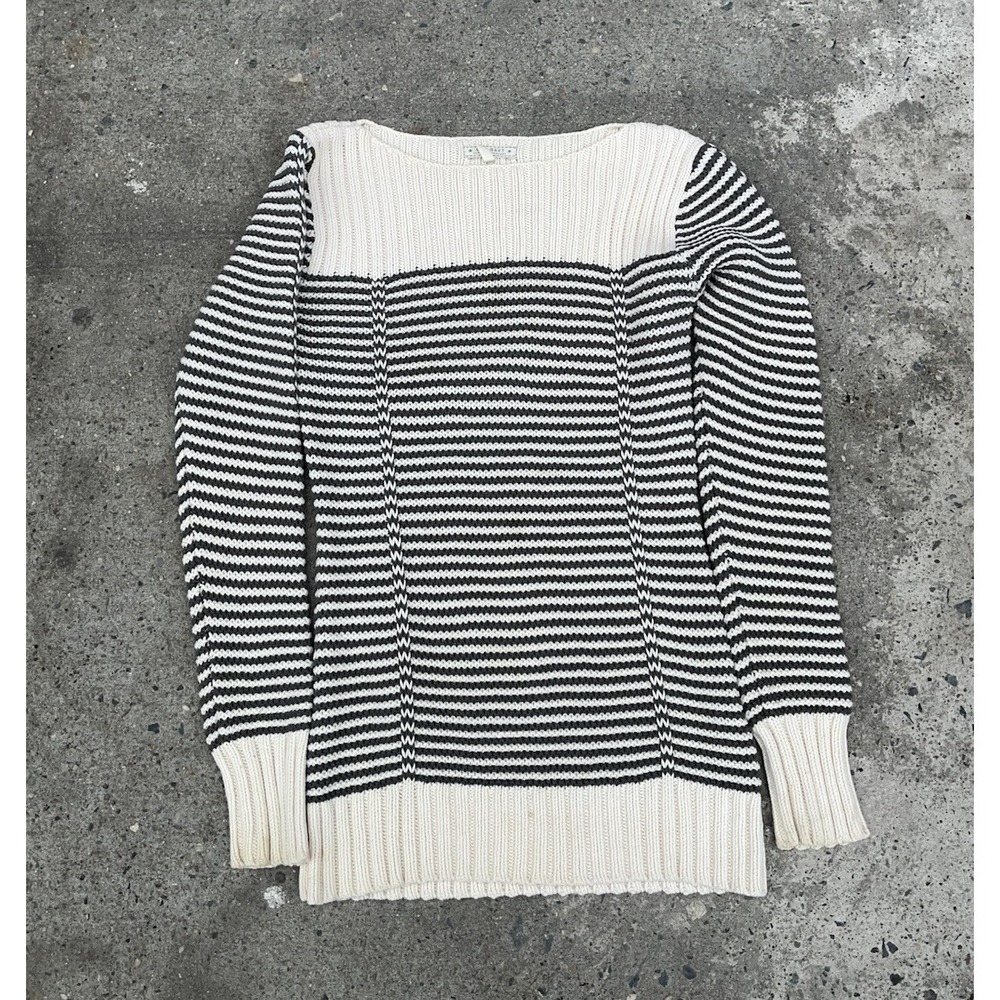 Vintage Y2K Old Navy Clothing Company Knit Striped Sweater Womens M Crochet